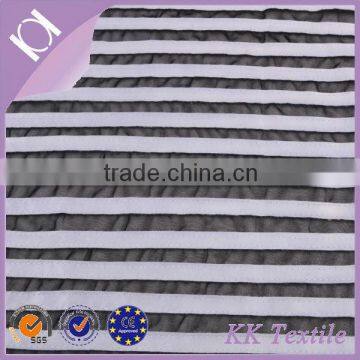 High quality lace fabric with 3/8" PU strip embroidery style 100% polyester chiffon lace