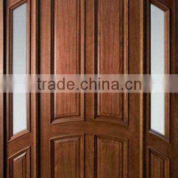 Arch Wooden French Doors Design With Glass Side Lite DJ-S8420MAST