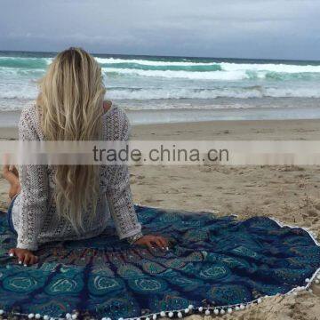 Indian Cotton Hippie Mandala Roundie Beach Throw Round Yoga Mat Mandala Tapestry