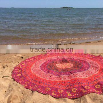 Cotton Hippie Roundie Beach Throw Mandala Dorm Decor Boho Hippie Yoga Mat Indian Mandala Tapestry