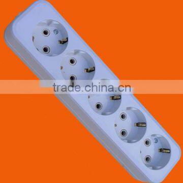 European style 5 way extension power cord with earth (E8005E)