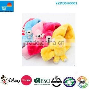 Wholesale Fashion Lovely plush animal head scarf