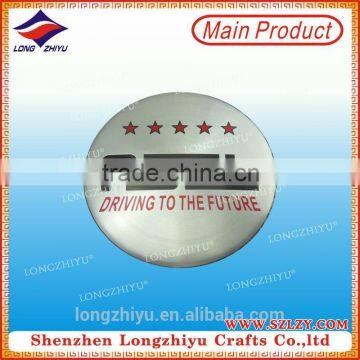 Recessed enamel logo stainless steel label engraved metal label tag