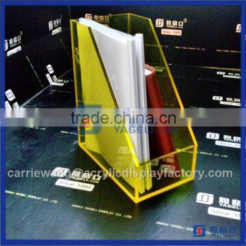 China Factory Professional Custom A5 size custom logo clear Acrylic Desktop Brochure Holder