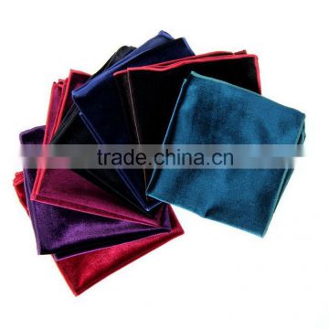 Noble velvet men handkerchief for suit,solid color soft Pockets