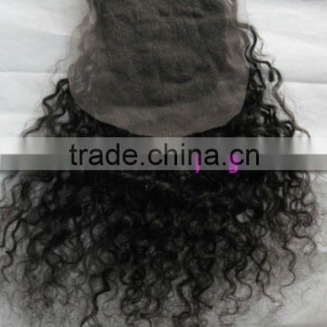 kinky curl human hair lace closure