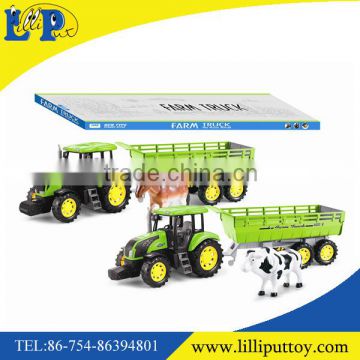 Friction power farmer truck toy with animal