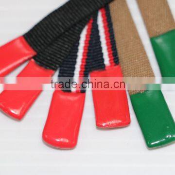 Special silicone ends with cotton drawstring cord for garment