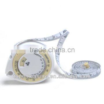 150cm/60inch mini cheap printable body tape measure bmi measuring tape promotional medical gift with Your Logo