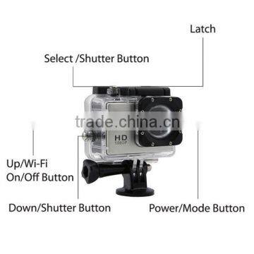 2014New!!! 1.5inch 1080p Wifi 170deg 30M waterproof professional sport underwater camera