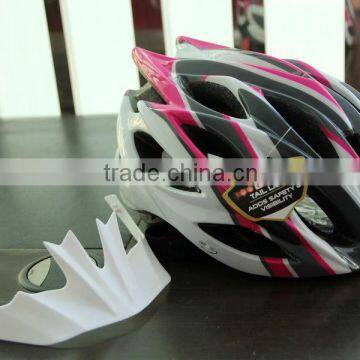 Carbon Paint on PVC Adults Bicycle Helmet with LED Tail Light