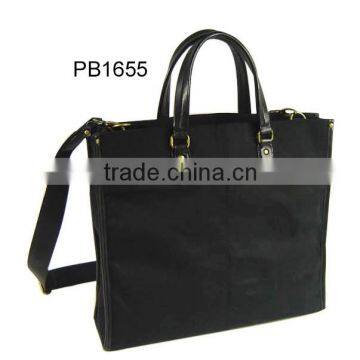 China supplier wholesale pu leather briefcase bag professional computer document bag promotional laptop bag