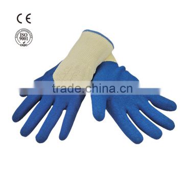 cotton knit safety work glove with latex coated