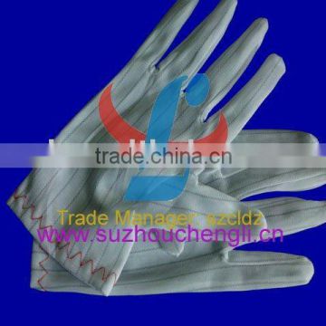 striped esd safety gloves; anti-static striped gloves