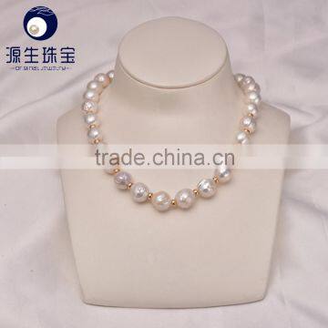 White Edison Large Pearl 13mm Delicate Pearl Necklace photo-4