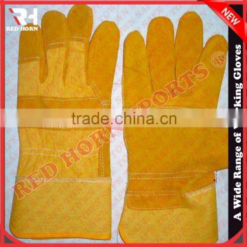 Cheap Yellow Split Working Gloves, Work Gloves for Labor