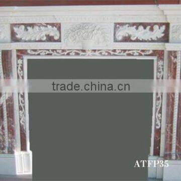 Hot Sale Vietnam Fireplace Carved Statue Pure White Marble Fireplace