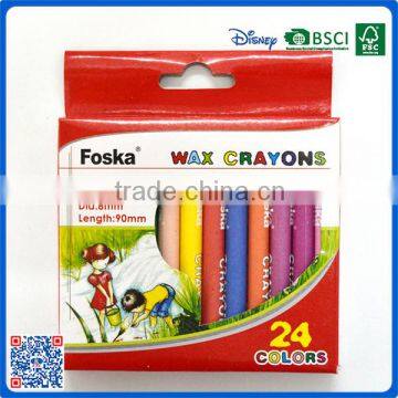 2016 Wholesale 24 Colors Wax Crayons in Paper Box Customized Logo Printed Crayons photo-3
