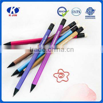 Slap-up new style 15cm black wood HB pencil with eraser for school kids