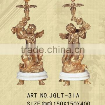 A pair of Imitation gold plated Brass " naughty Boy"Candle Holder JGLT-31A