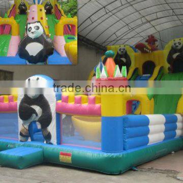 2014 new design panda giant inflatable playgrounds inflatable playgrounds