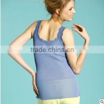 Lady seamless silk color light primer shirt vest Y140