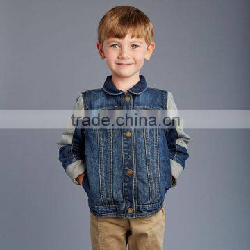 DK0117 dave bella 2015 autumn children denim coat boys jacket outwear autumn coat jacket thicker outwear