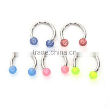 Charming Fake Unique Acrylic Balls Nose Ring Lip Ring Eyebrow Rings CBR Piercing Jewelry