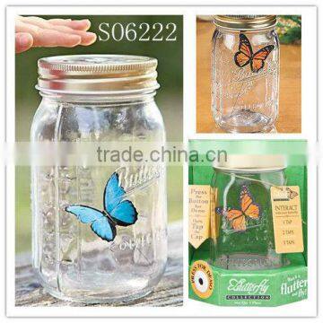 Solar flying butterfly jar light,bright solar jar light, solar butterfly jar light(SO6222)