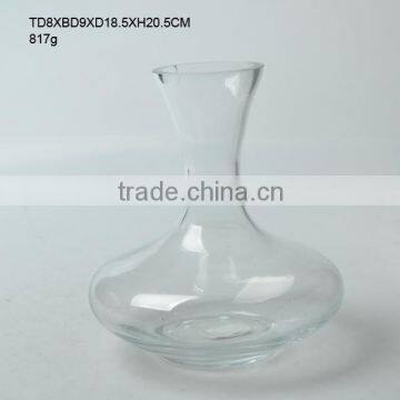 HIGH QUALITY cheap transparent glass wine /whiskey decanter for centerpiece and supermarket