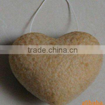 heart shape Konnyaku washing sponge , cleaning sponge