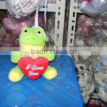 plush frog animal toys with keyring