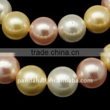 Shell Pearl Polished Beads Strands(BSHE-Q004-2)