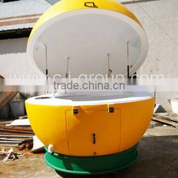 Unique food kiosk, street food kiosk shop, popular fiberglass kiosk