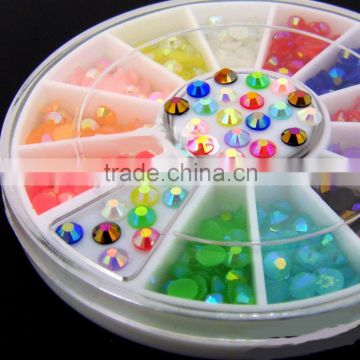 factory price 3mm 12 colors jelly color diamond nail art decoration