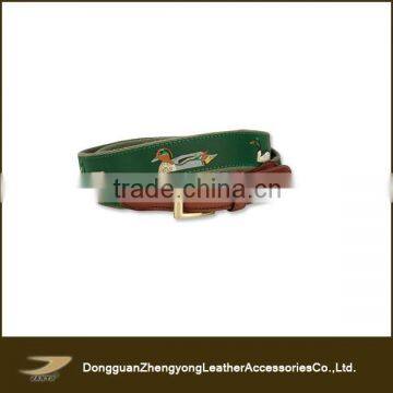 Design embroidery duck canvas belt