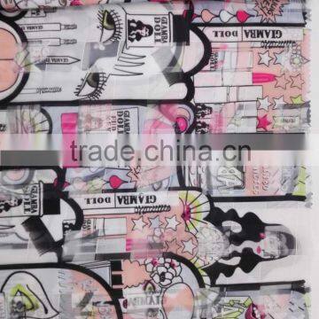 attracting/ alibaba textiles Large square organza fabric printed fabric