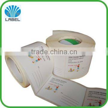 cmyk printing art paper label sticker,permanent paper sticker roll,waterproof glossy art paper label sticker