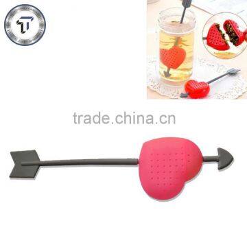 Hot selling heart shape silicone bulk tea infusers