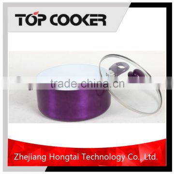 Metallic Painting Aluminum Ceramic Coating Sauce Pot