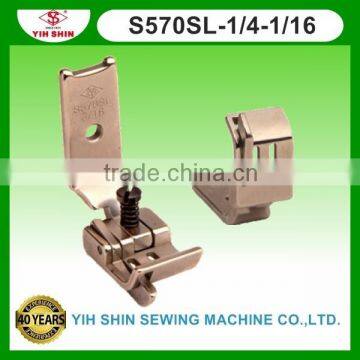 Industrial Sewing Machine Parts Sewing Accessories Brassiere Feet W/Guide Double Needle S570SL-1/4-1/16 Presser Feet