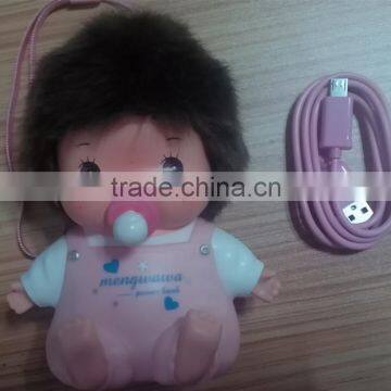 2014 Popular Hot Sale MONCHHICHI Toy Power Bank 6000mAh