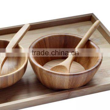 Bamboo natural toddler cereal Bowls with spoon