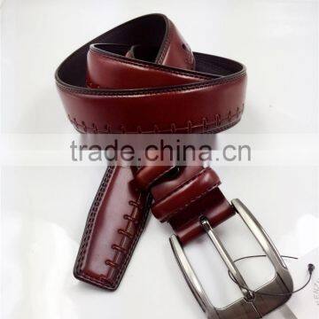 2016 men's PU belt/emboss/stiching/painting