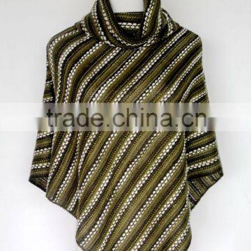 Top quality fashion winter knitted woven capes