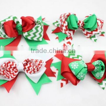 4 styles children Grosgrain Ribbon boutique hair bows with clip