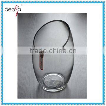 Unique Different Shaped Clear Flower Glass Vase For Home Decoration