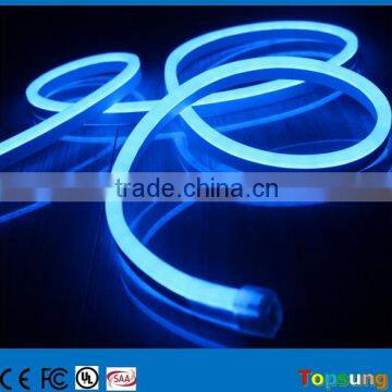 Milky white PVC lamp body blue color led neon mini 8.5*17mm 24v DC 6w/m flex neon light