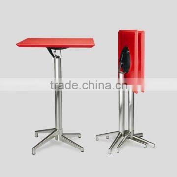 Portable folding bar table