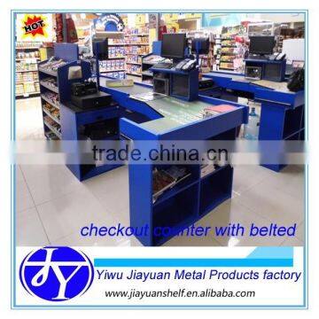 checkout counters used in supermarket